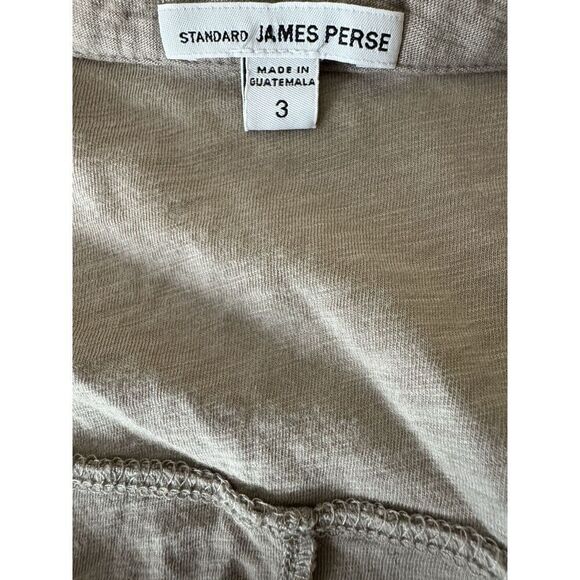 James Perse women's Oatmeal button down modal/cotton blend SHIRT Sz 3 - Picture 4 of 5